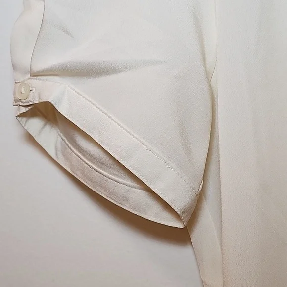 Lauren Ralp Lauren Black Label Shirtdress Elegant Winter Cream Midi Dress SZ 4 - Picture 10 of 16